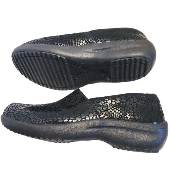 SKECHERS 49115 Women's Savor Black Faux Croc Relaxed Fit Memory Foam Shoes 7.5 - Picture 6 of 9